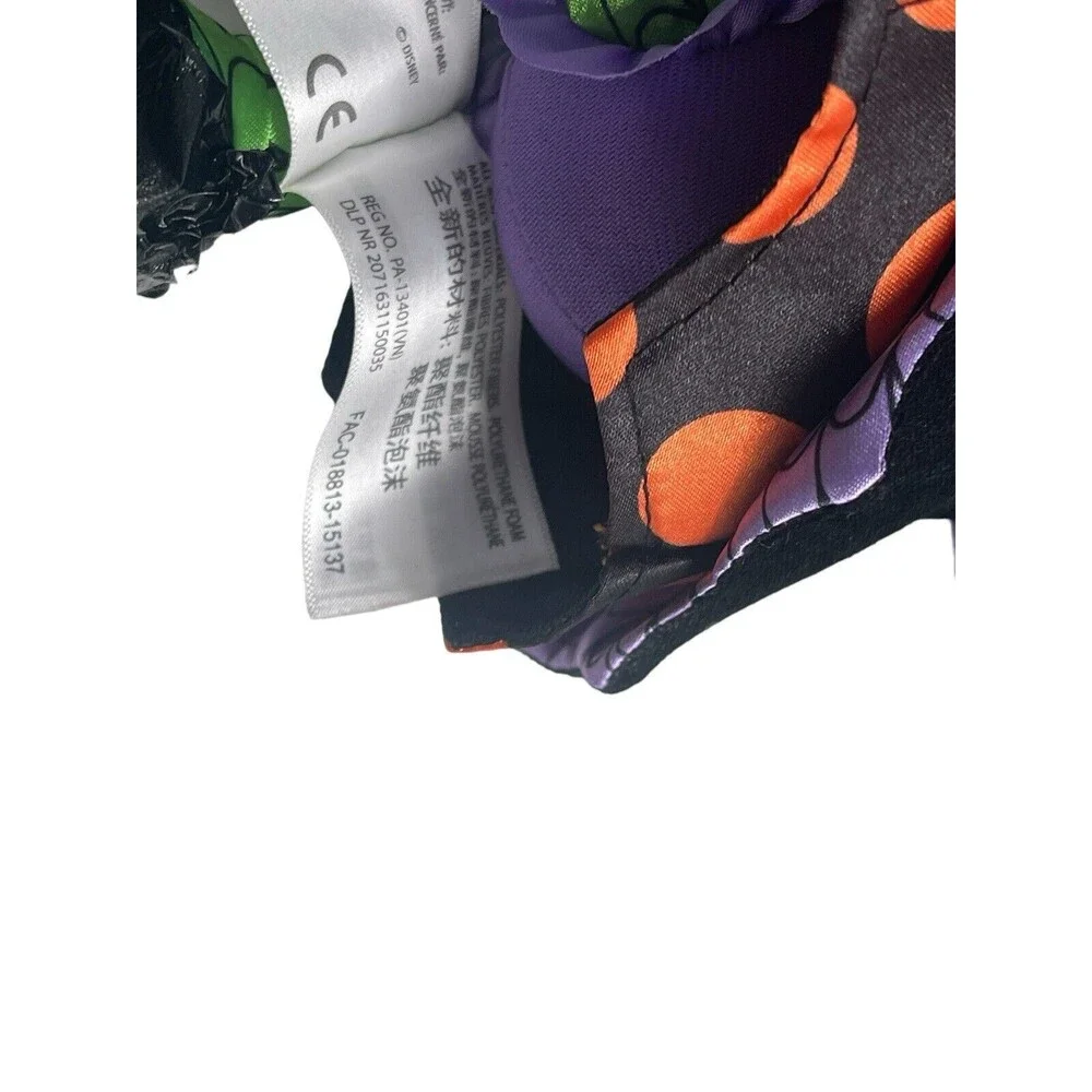 Disney Parks Minnie Mouse Witch Halloween Plush Purple Black Orange Polka Dots